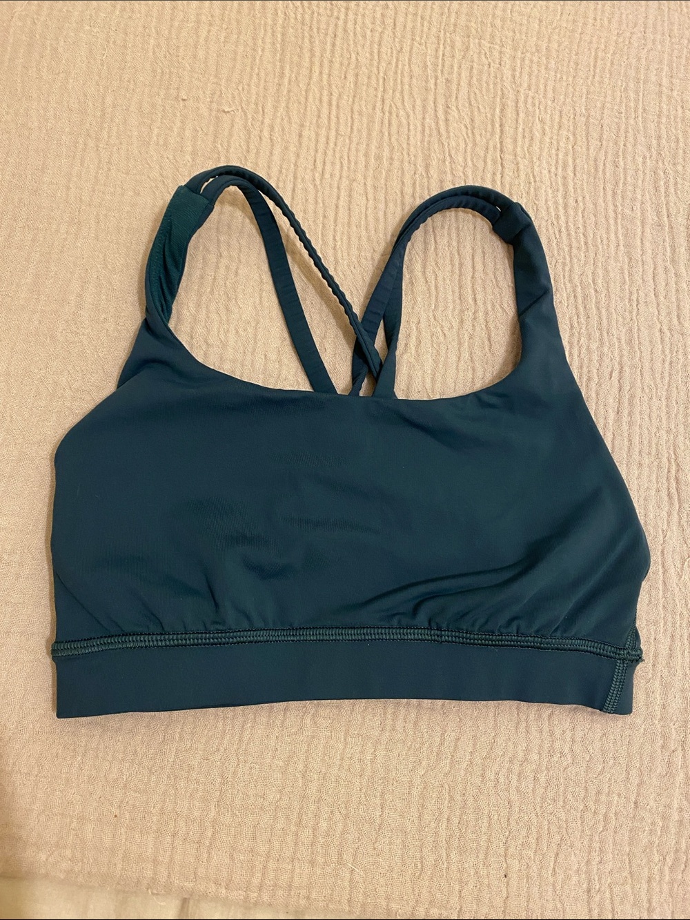 lululemon athletica Dark Teal Strappy Sports Bra. Size 2